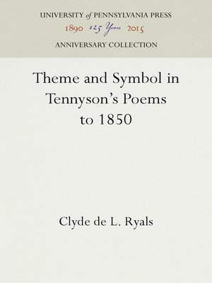 cover image of Theme and Symbol in Tennyson's Poems to 1850